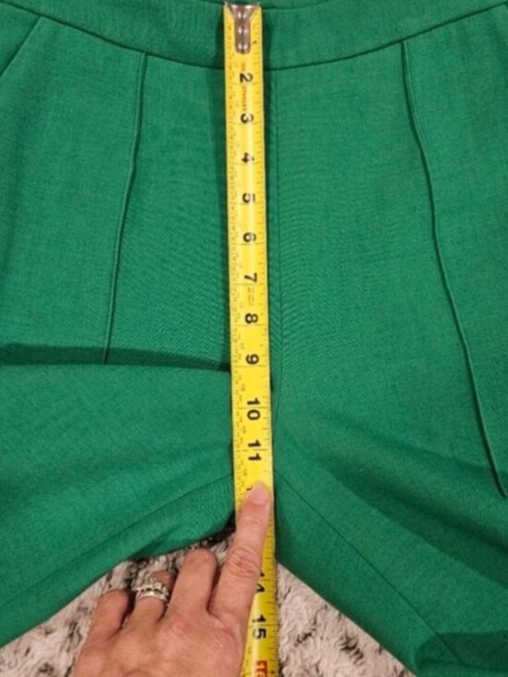 Lisa Perry Barneys New York SZ 4 Inspired 60's Kelly Green Festive Wide Leg Pant - Picture 11 of 14